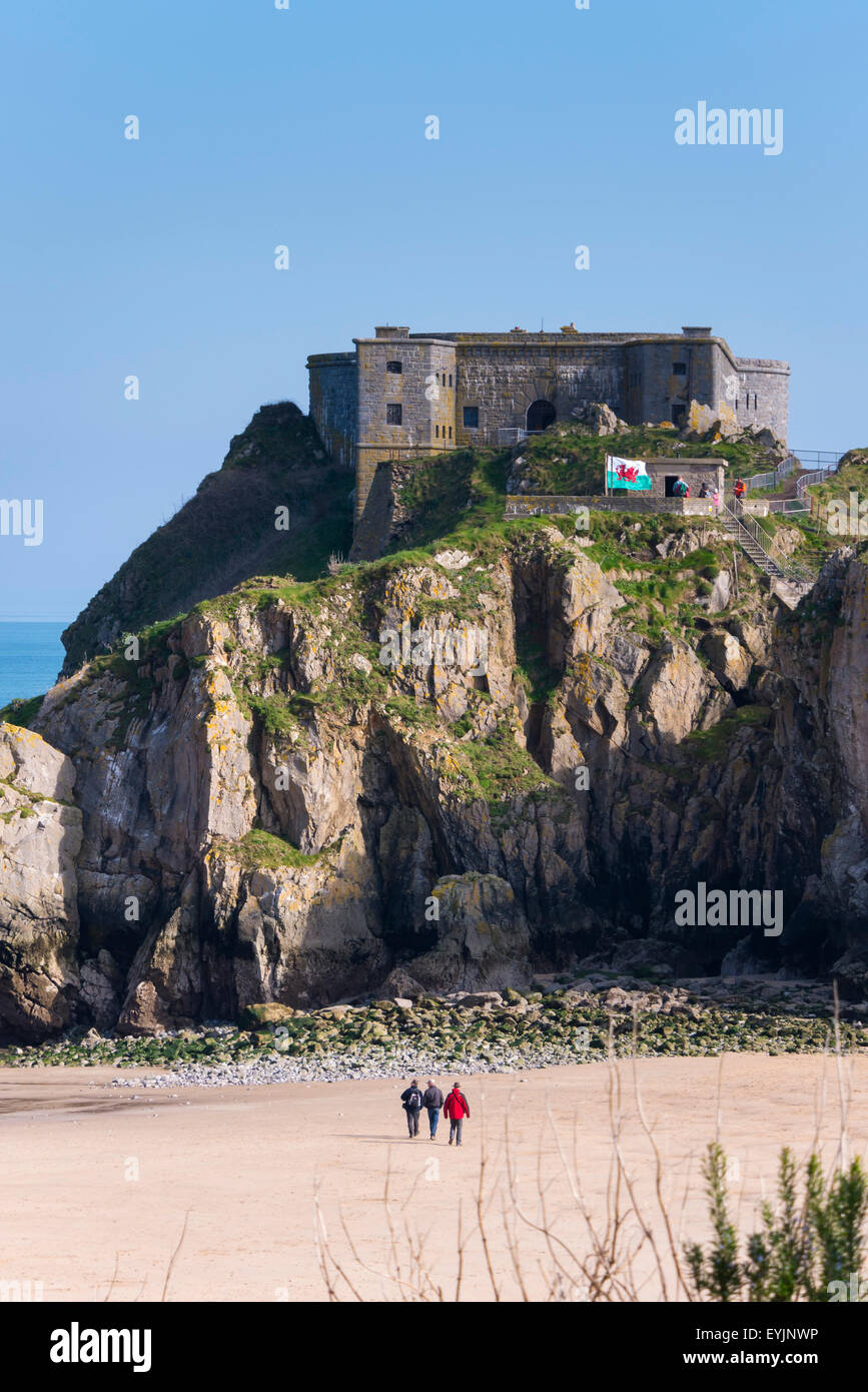 St Catherines Isola Tenby Pembrokeshire Wales Foto Stock