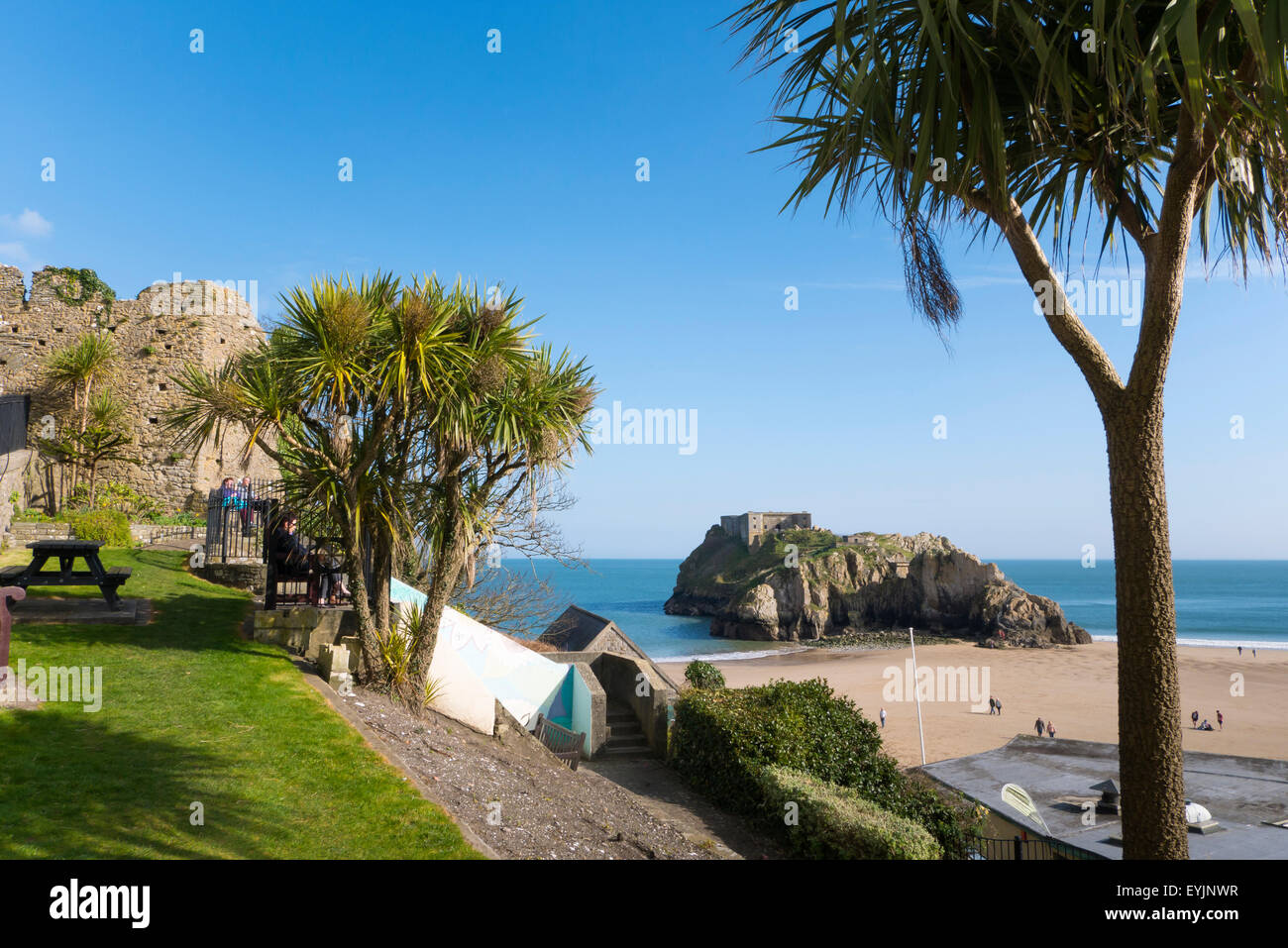 St Catherines Isola Tenby Pembrokeshire Wales Foto Stock