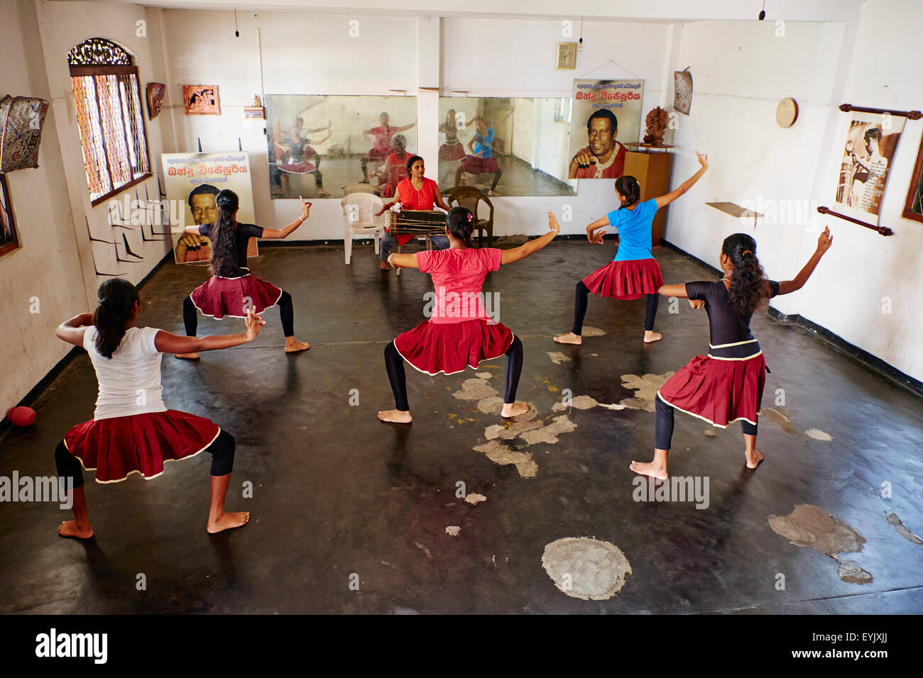 Sri Lanka, costa sud occidentale, Ambalangoda, Kolama tradizionale scuola di danza Foto Stock