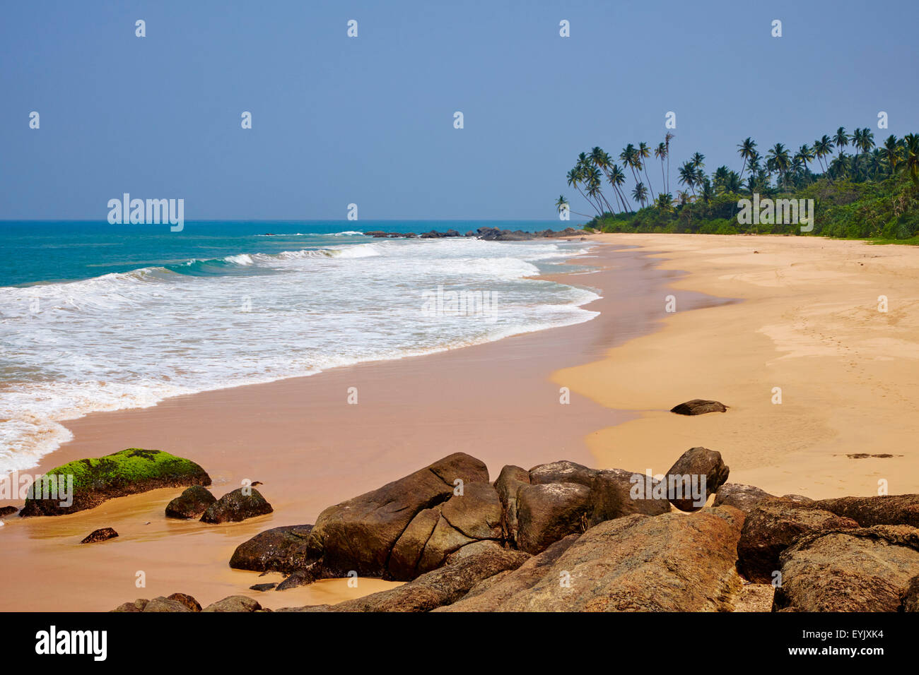 Sri Lanka, costa sud occidentale, Ambalangoda, spiaggia Foto Stock