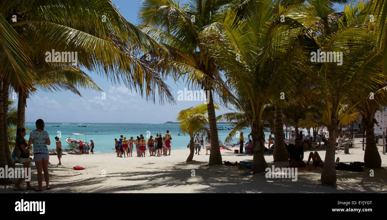 America, Messico, Quintana Roo stato, Riviera Maya, Akumal Beach Foto Stock