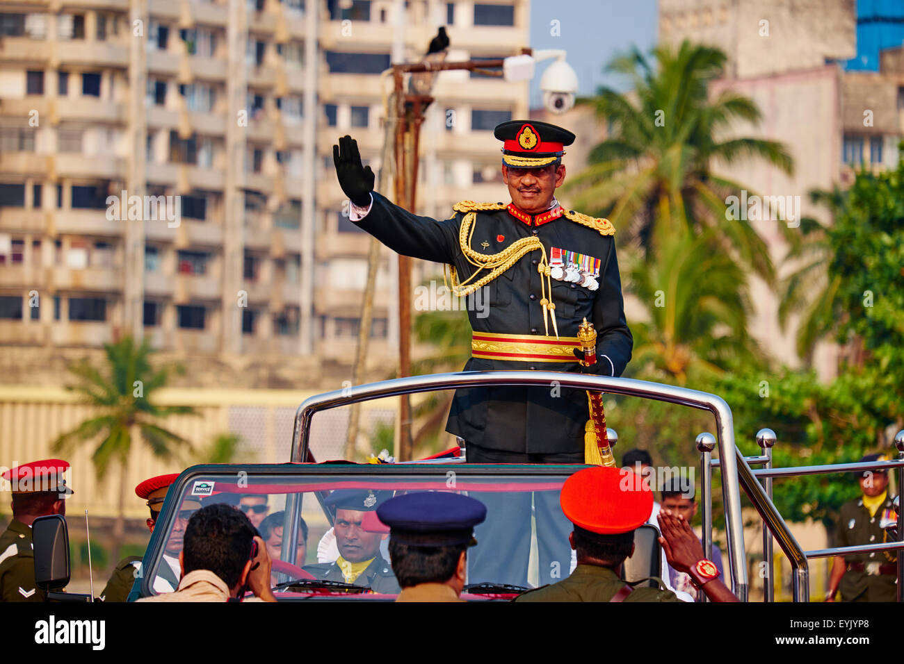 Sri Lanka, città capitale Colombo, Sarath Fonseka, maresciallo di campo, leader militare Foto Stock