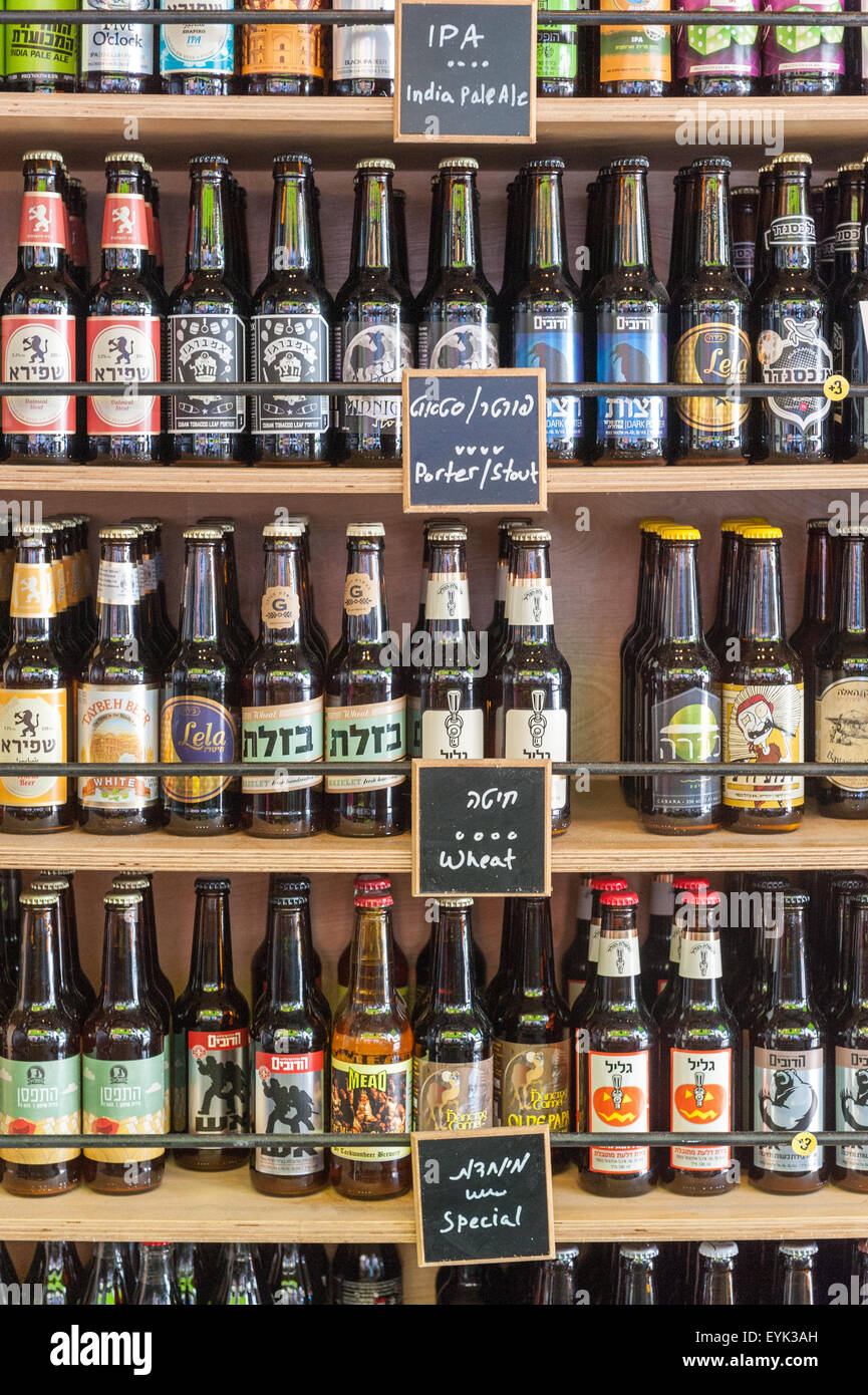 Israele, Tel Aviv, birre boutique Foto Stock