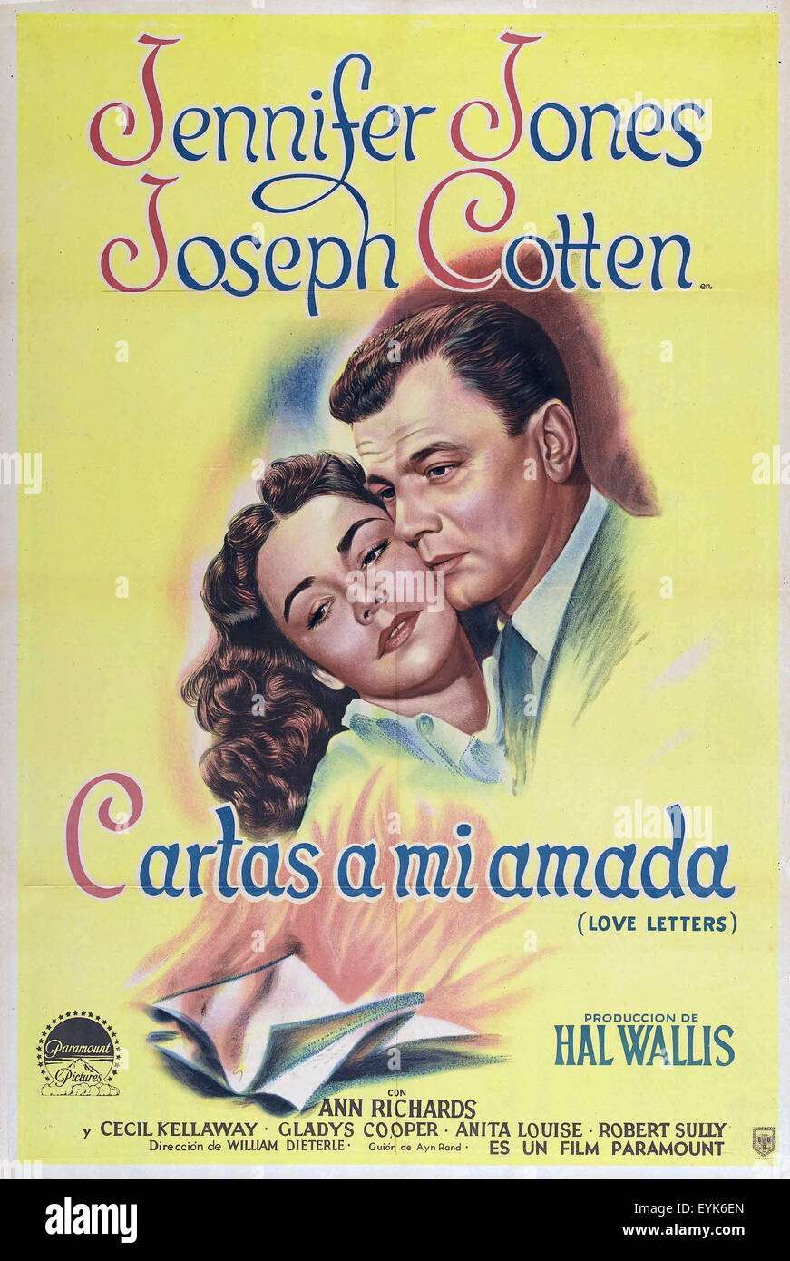 Lettere di amore - 1945 - spagnola poster del filmato Foto Stock