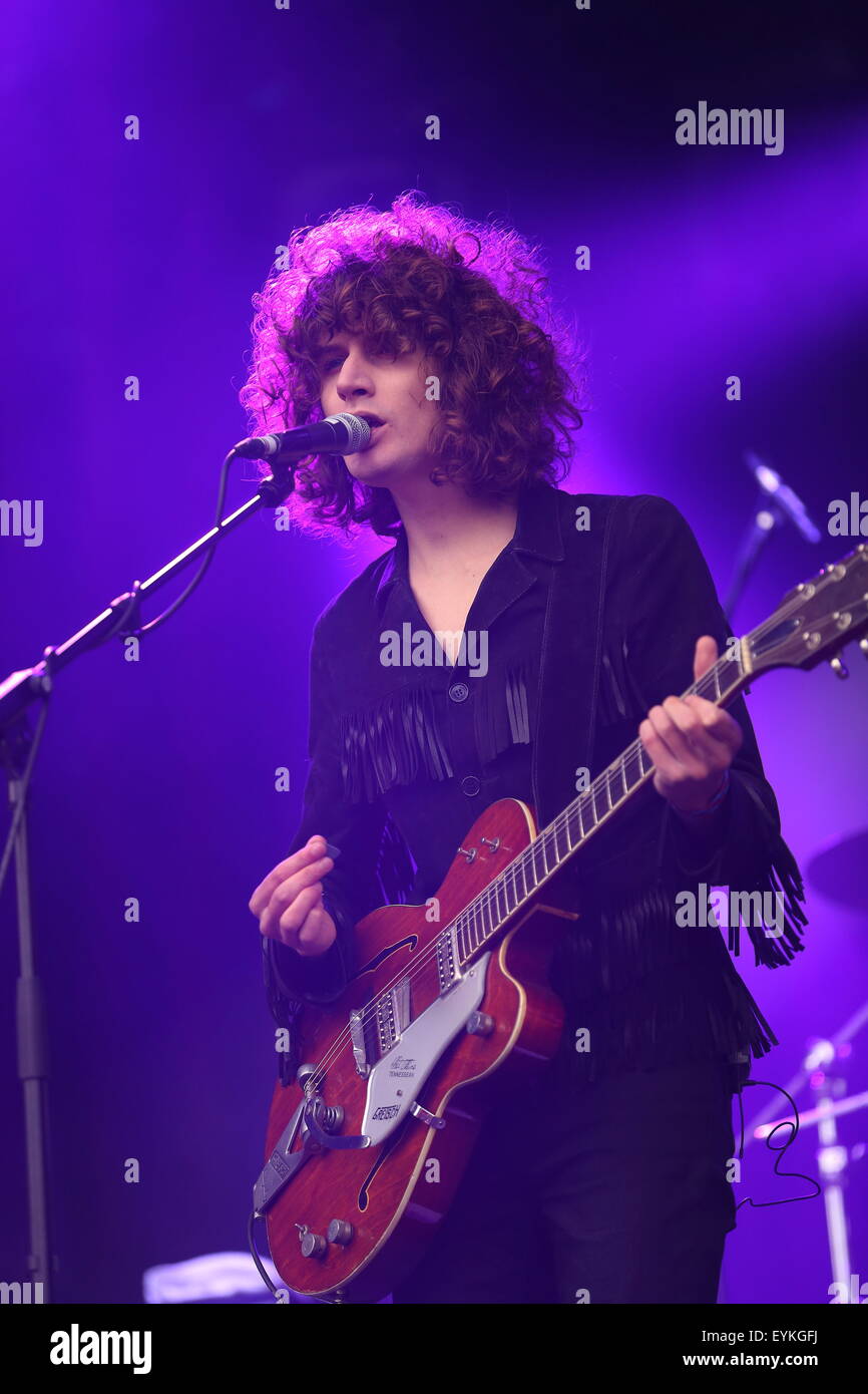 Penrith, Cumbria, Regno Unito. 31 Luglio, 2015. Templi esibirsi dal vivo sul palco principale a Kendal chiamando 2015. Credito: SJN/Alamy Live News Foto Stock