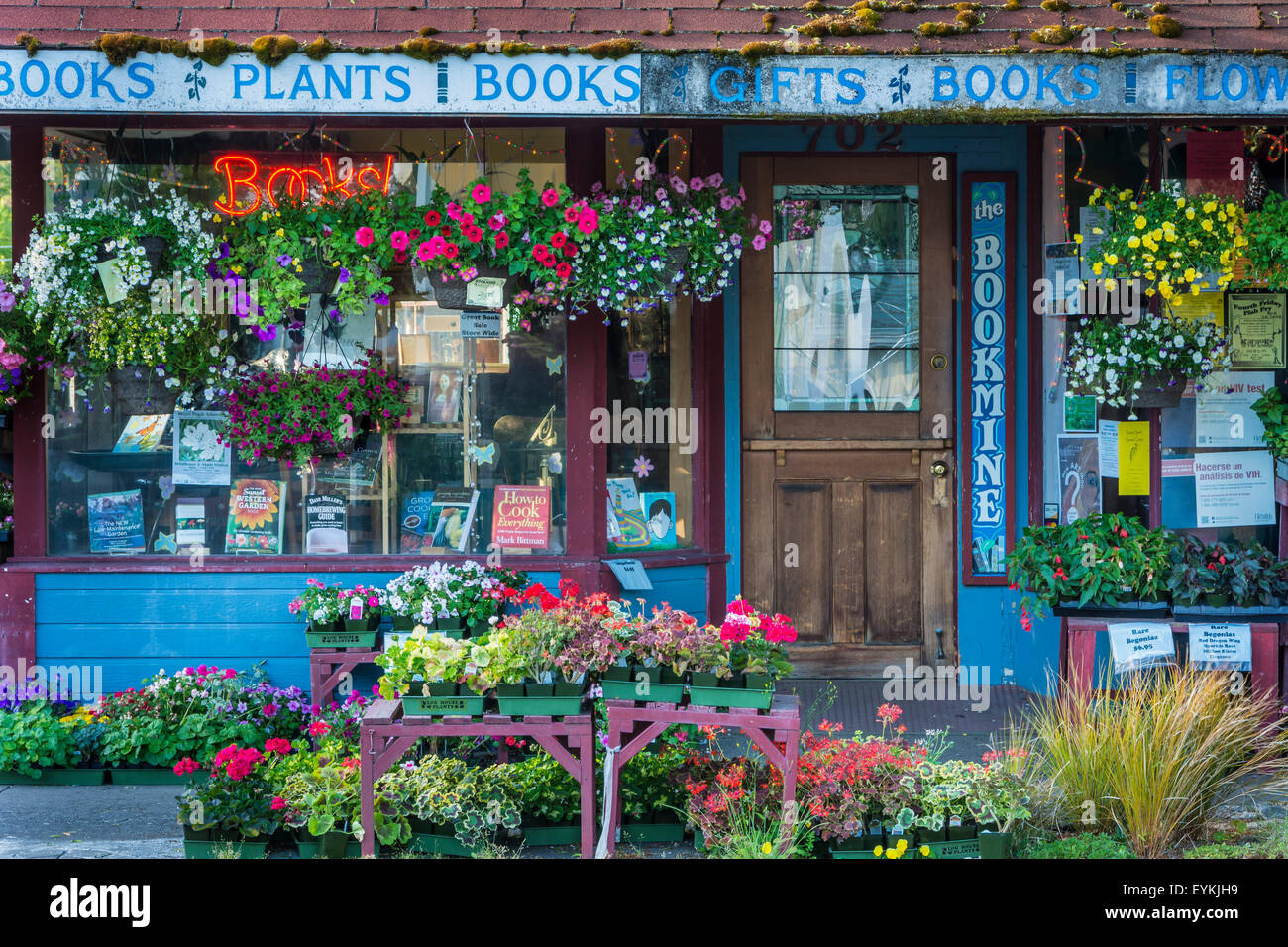 Il Bookmine bookstore e impianto store sulla strada principale in Cottage Grove, Oregon. Foto Stock