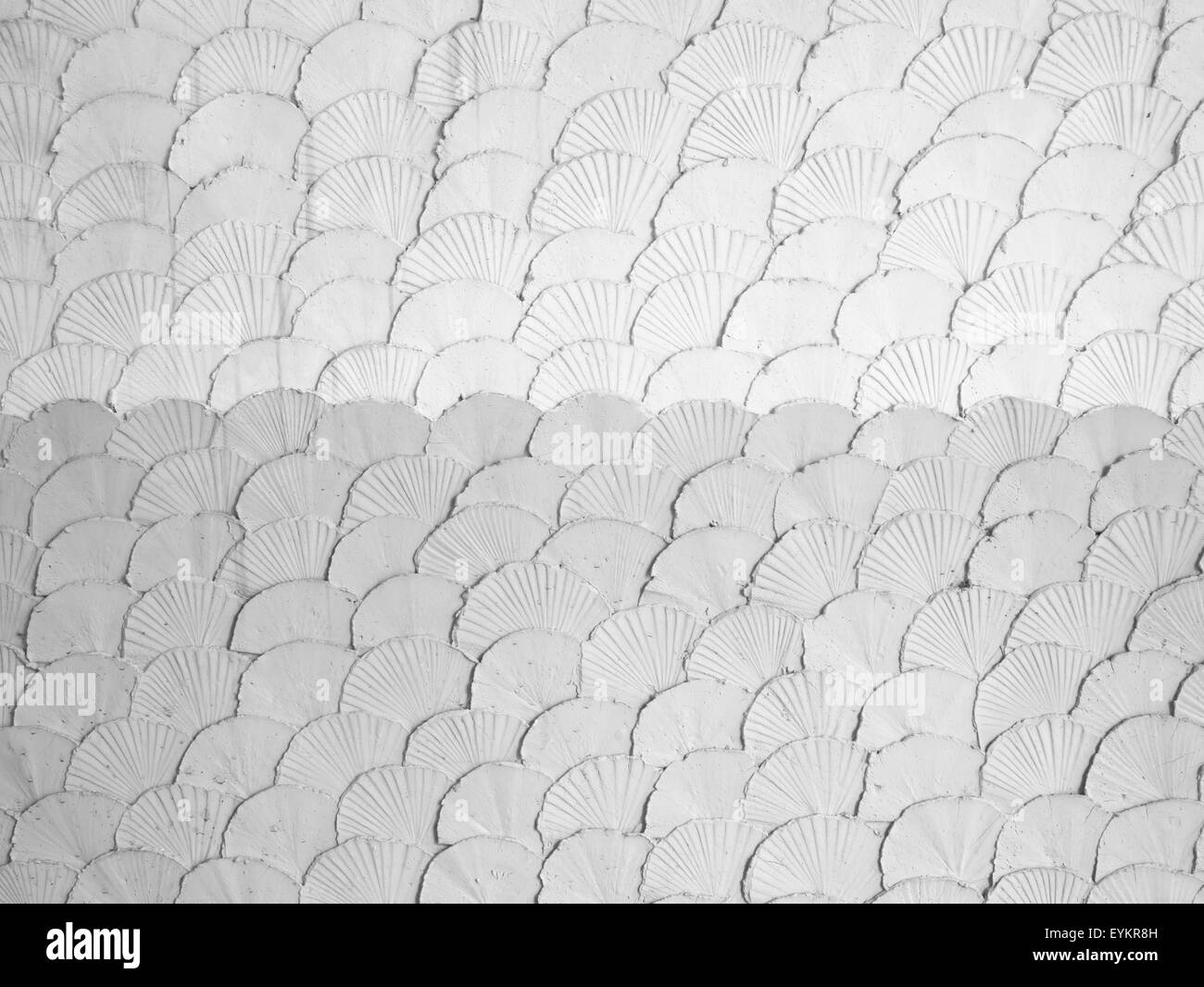 Floreali intonaco della parete texture di sfondo pattern di pareti esterne. Foto Stock