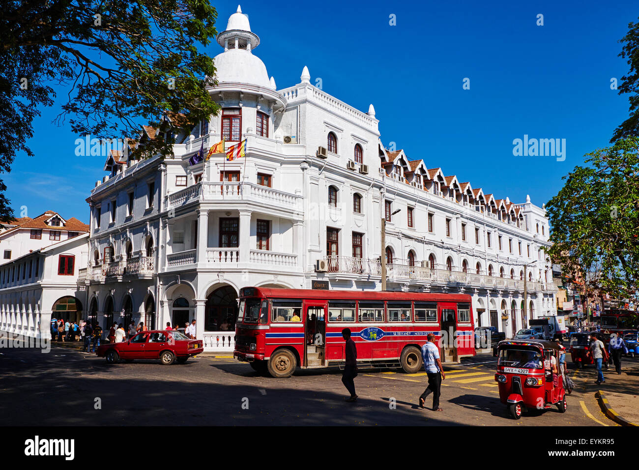 Sri Lanka, Ceylon, Nord provincia centrale, Kandy, Patrimonio Mondiale UNESCO Città architettura coloniale Foto Stock
