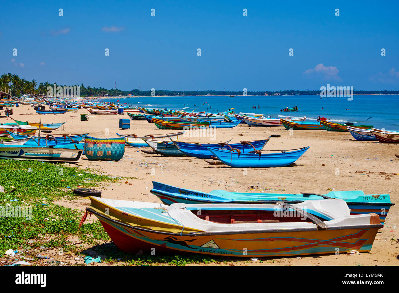 Sri Lanka, Ceylon, Provincia Orientale, East Coast, Trincomalee, villaggio di pescatori Foto Stock