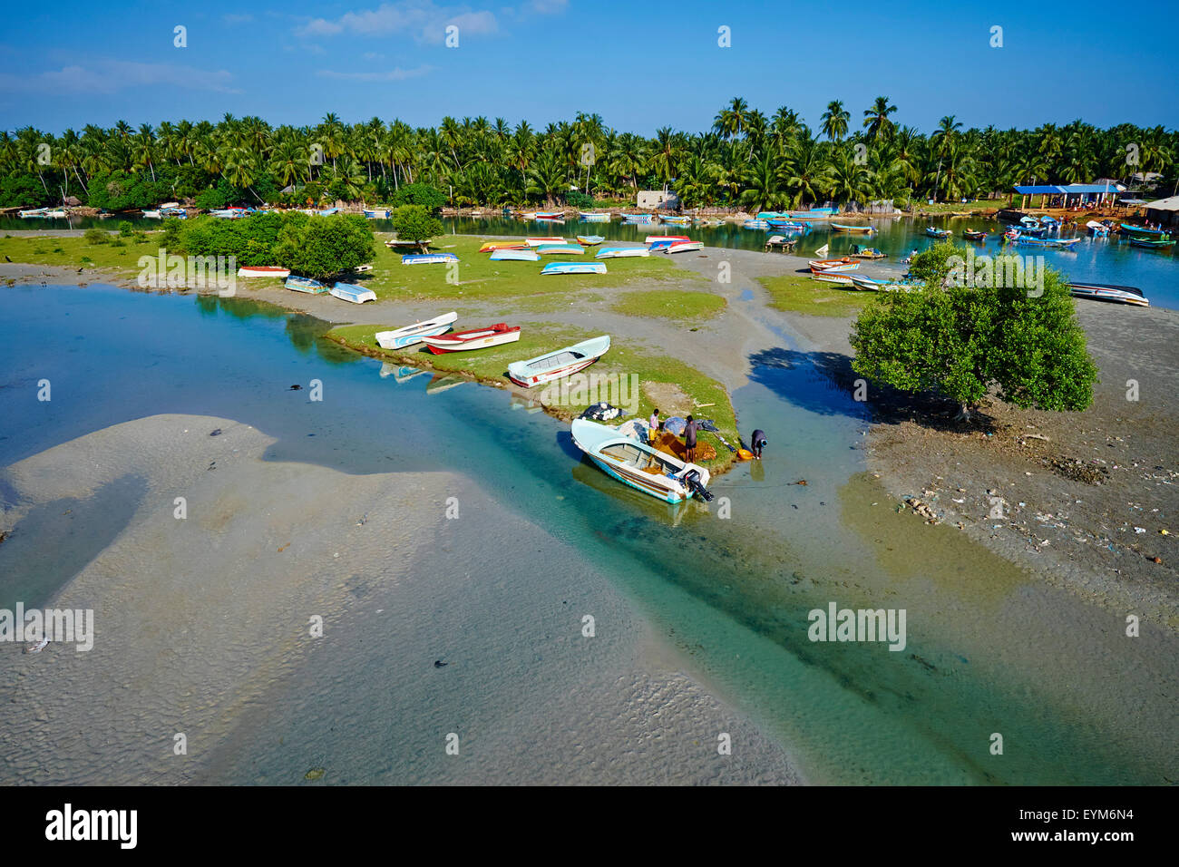 Sri Lanka, Ceylon, Provincia Orientale, East Coast, Trincomalee, Sampaltivu, villaggio di pescatori Foto Stock