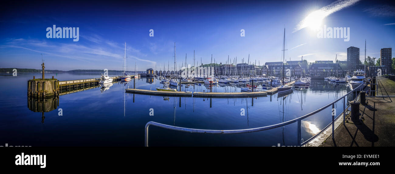 Germania, Schleswig-Holstein, Flensburg, Firth, yacht harbour, marina, Sonwik Foto Stock