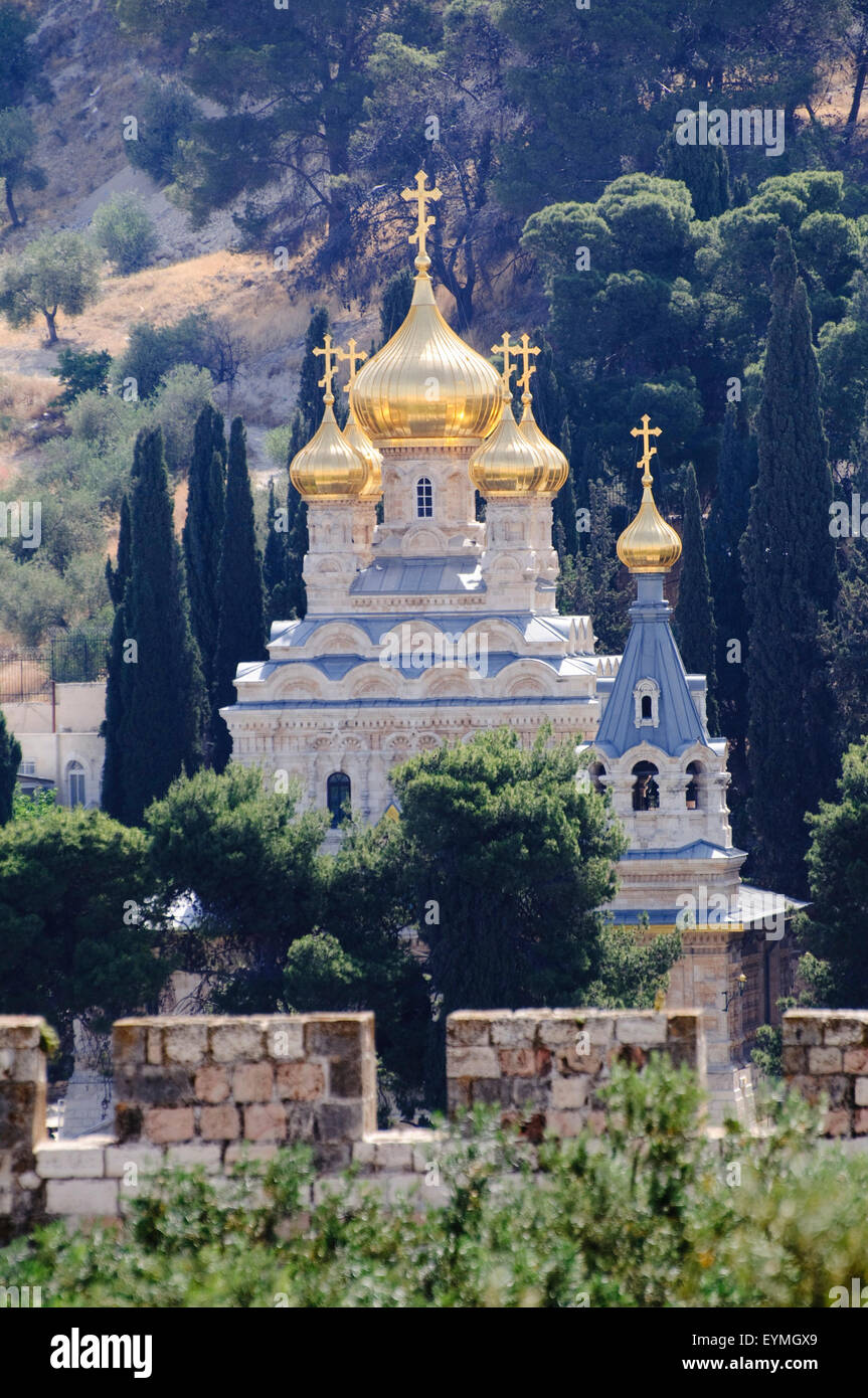 Gerusalemme, Russo Maria alla chiesa Magdalena, Israele Foto Stock