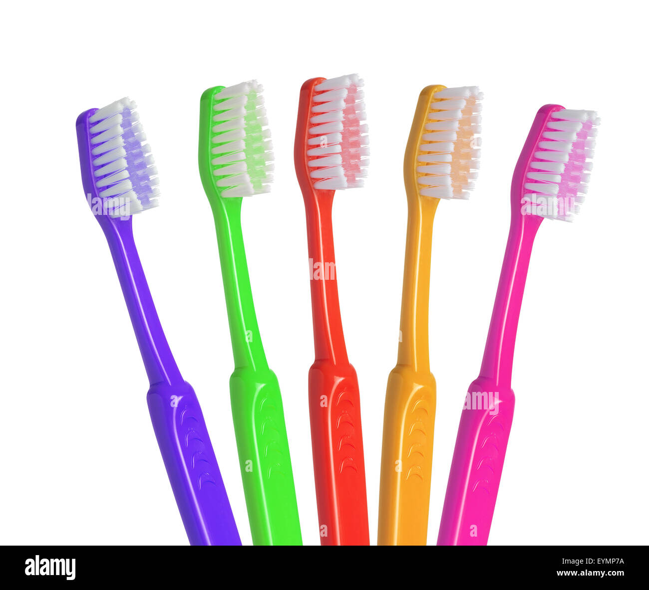 Gli spazzolini da denti permanente per l'attenzione Foto Stock
