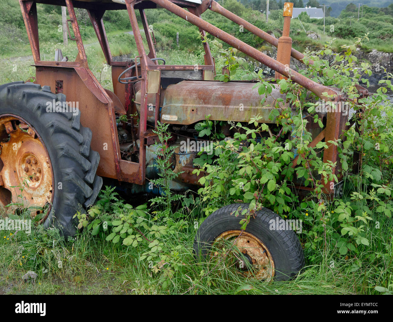 Vecchio trattore, Isle of Mull, Scozia, Luglio 2015 Foto Stock