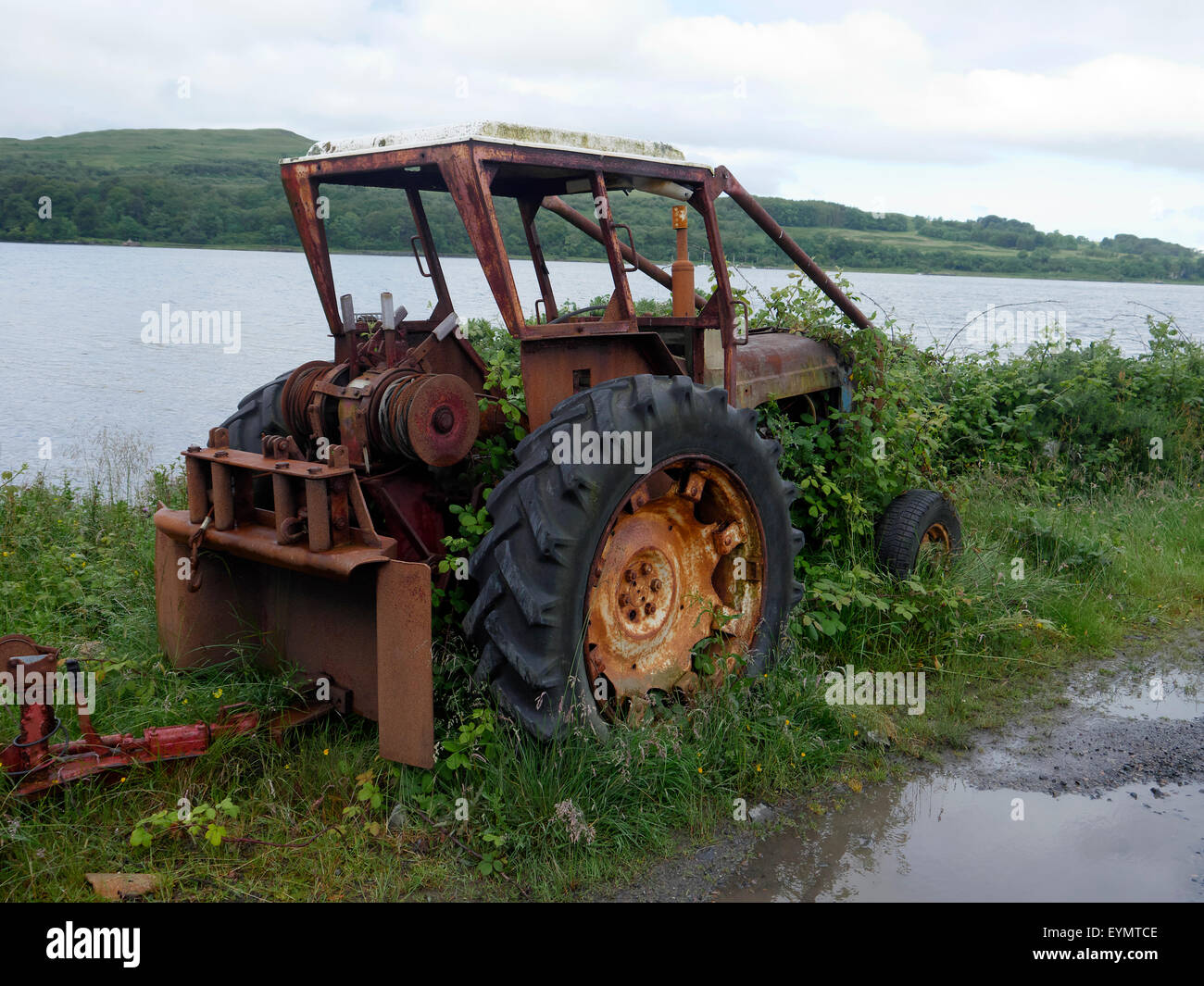 Vecchio trattore, Isle of Mull, Scozia, Luglio 2015 Foto Stock