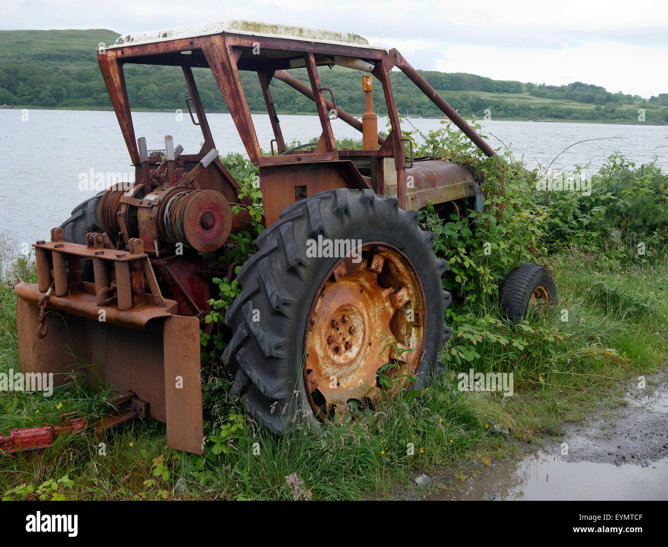 Vecchio trattore, Isle of Mull, Scozia, Luglio 2015 Foto Stock