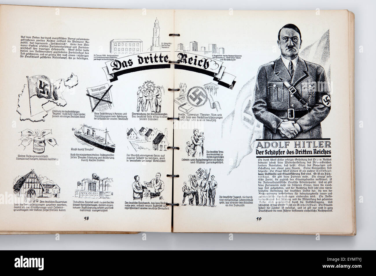 Nazi Terzo Reich guida illustrata per l'infrastruttura di Nazi-Germany 1937, Foto Stock