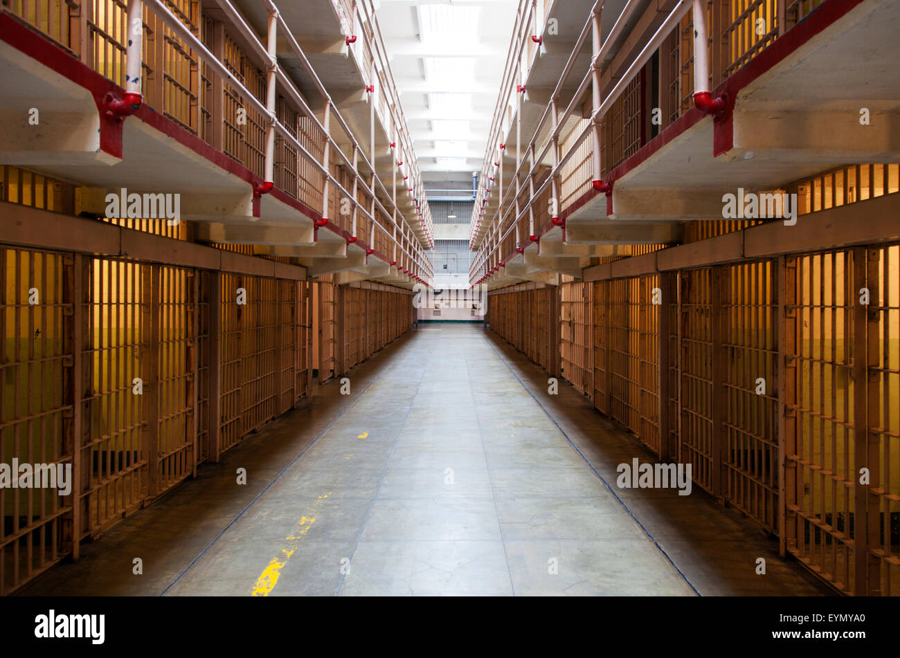 Celle di prigione di Alcatraz, San Francisco, Stati Uniti d'America Foto Stock