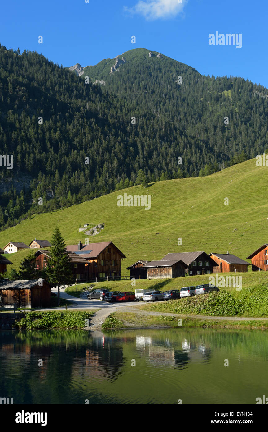 Villaggio di Steg, Liechtenstein li Foto Stock
