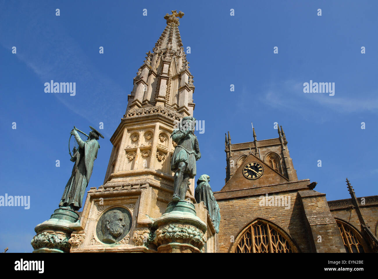 Digby Memorial, al di fuori di Sherborne Abbey, Dorset Foto Stock