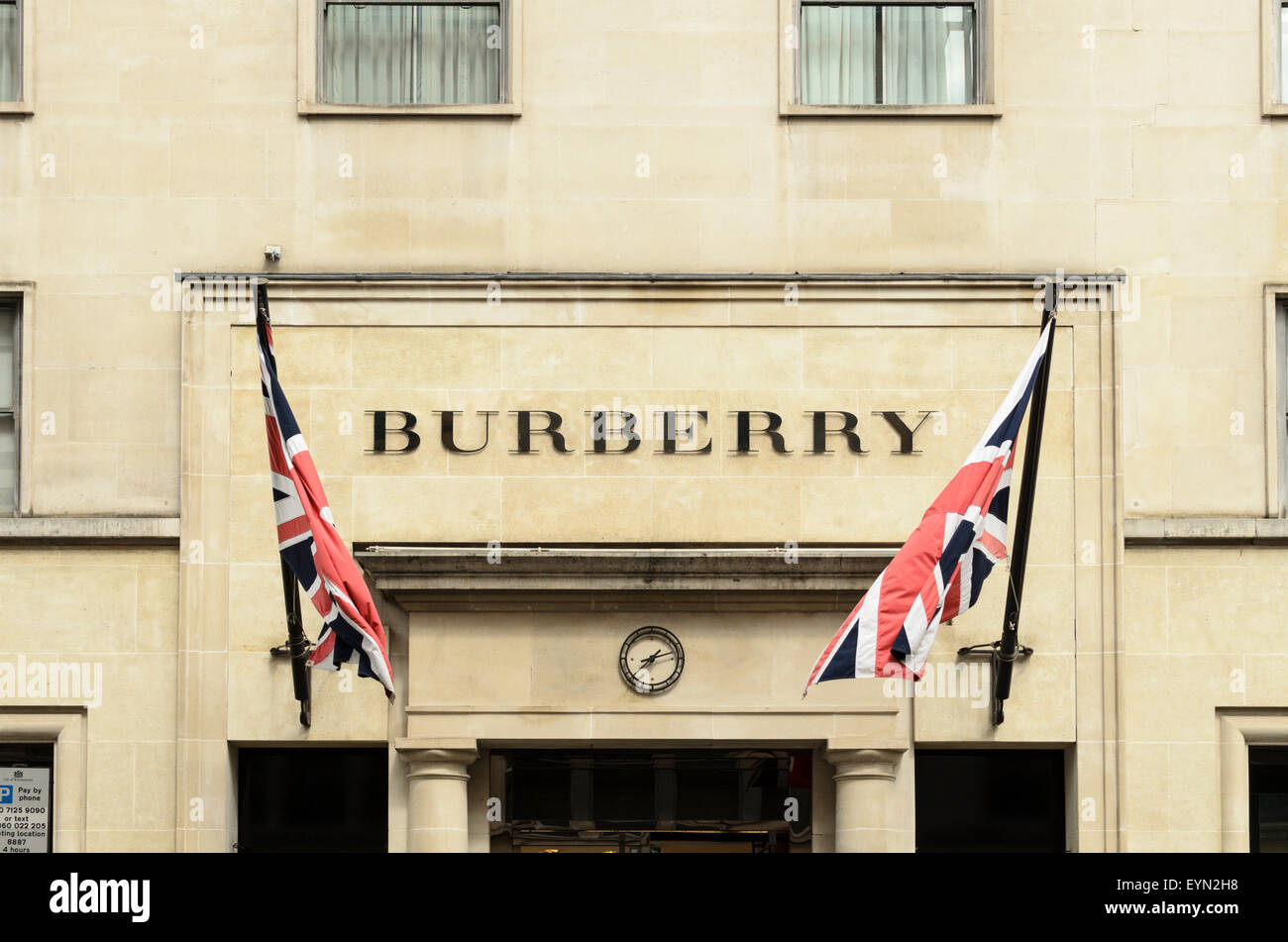 Il Burberry Store, Bond Street, Londra, Regno Unito Foto Stock