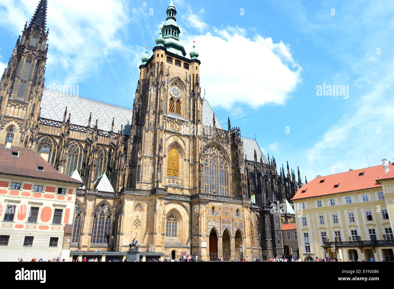 La Cattedrale di San Vito (Castello di Praga) Foto Stock