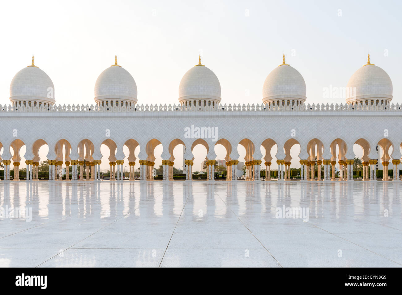 Grande Moschea di Abu Dhabi, Emirati Arabi Uniti Foto Stock