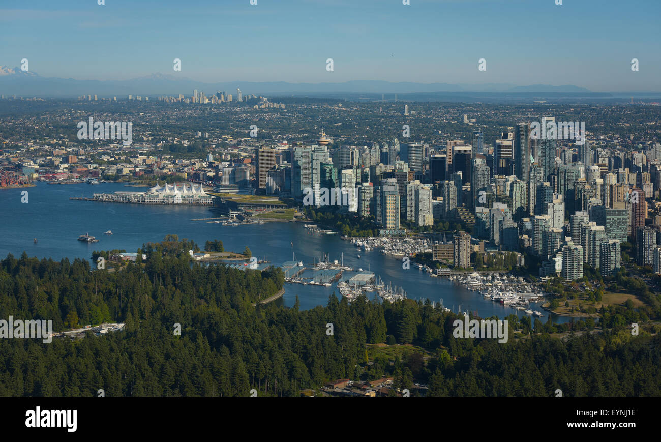 Vancouver, British Columbia, dall'aria. Foto Stock