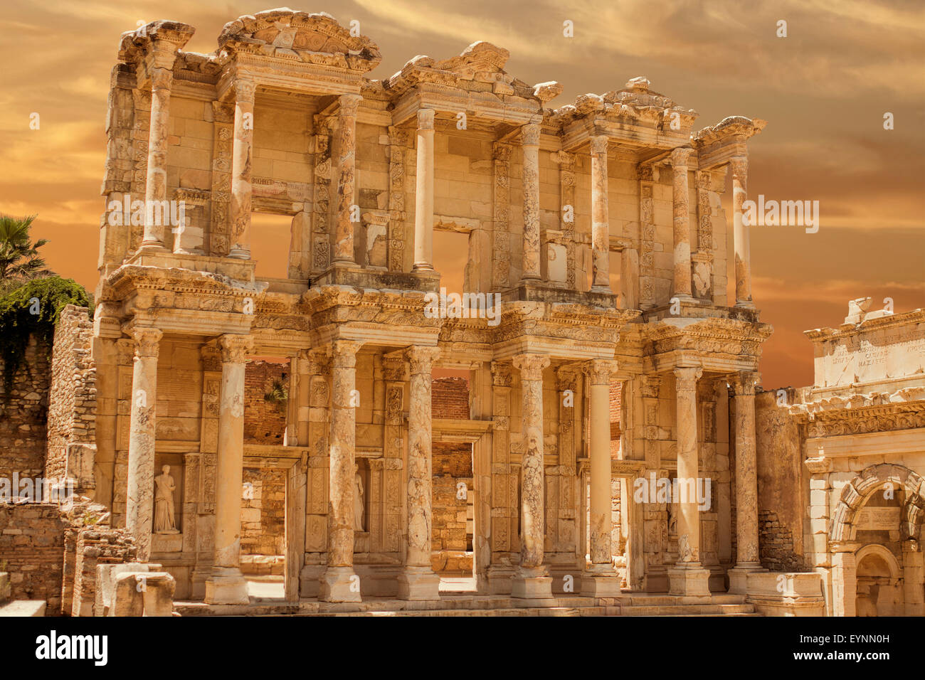 Biblioteca di Celso a Efeso in Turchia Foto Stock