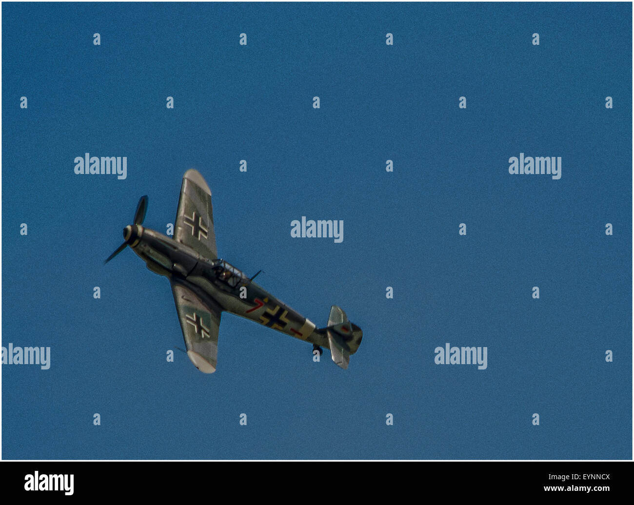 Si tratta di un Messerschmitt Me109 volato dalla Germania nella Seconda guerra mondiale. Foto Stock