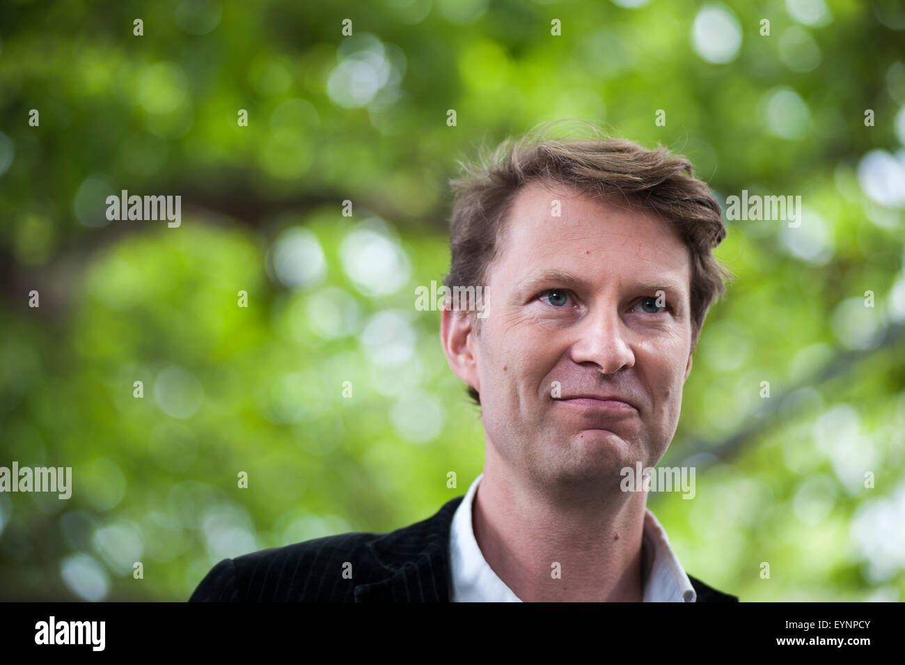 Giornalista britannico, Luke Harding, apparendo a Edinburgh International Book Festival. Foto Stock