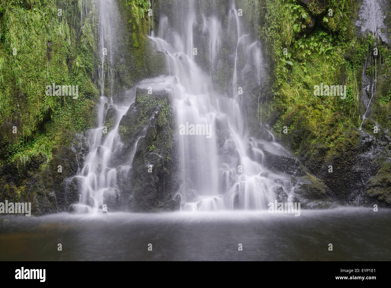 Ceunant Mawr cascata a Llanberis, Snowdonia. Foto Stock