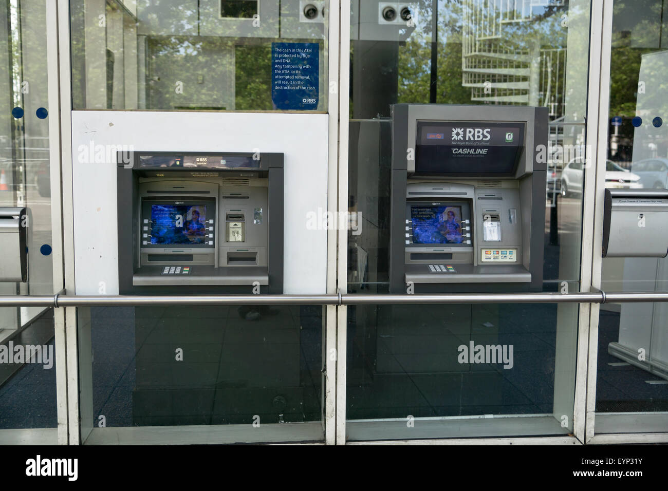 RBS punti cassa in Milton Keynes Foto Stock