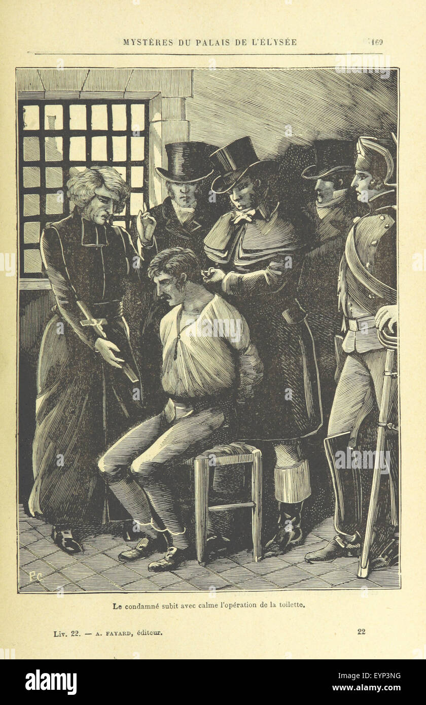 Fotografia da pagina 177 di "Mystères du Palais de l'Élysée", che illustra i misteri e gli eventi che circondano il Palazzo dell'Élysée francese. Foto Stock
