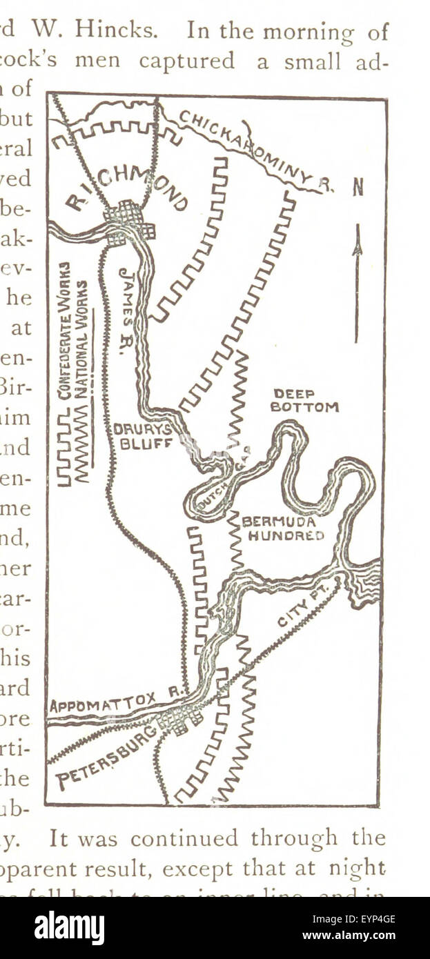 Un'immagine storica tratta da pagina 467 di "A Short History of the War of Secession, 1861-1865", raffigurante eventi o figure chiave della guerra civile americana. Foto Stock