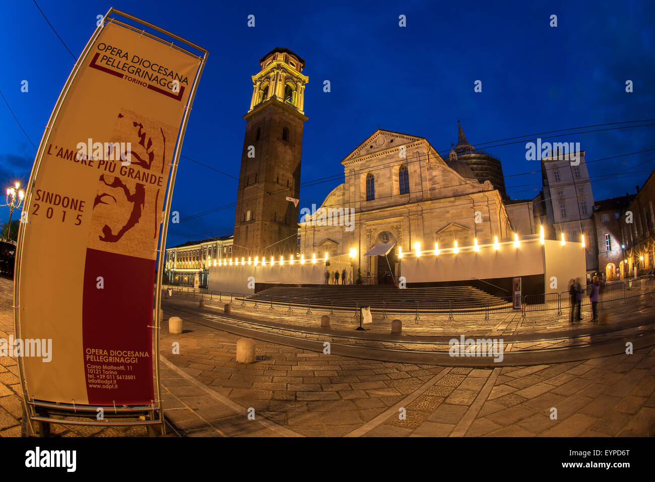 La cattedrale della Sindone giorni, Torino, Italia Foto Stock