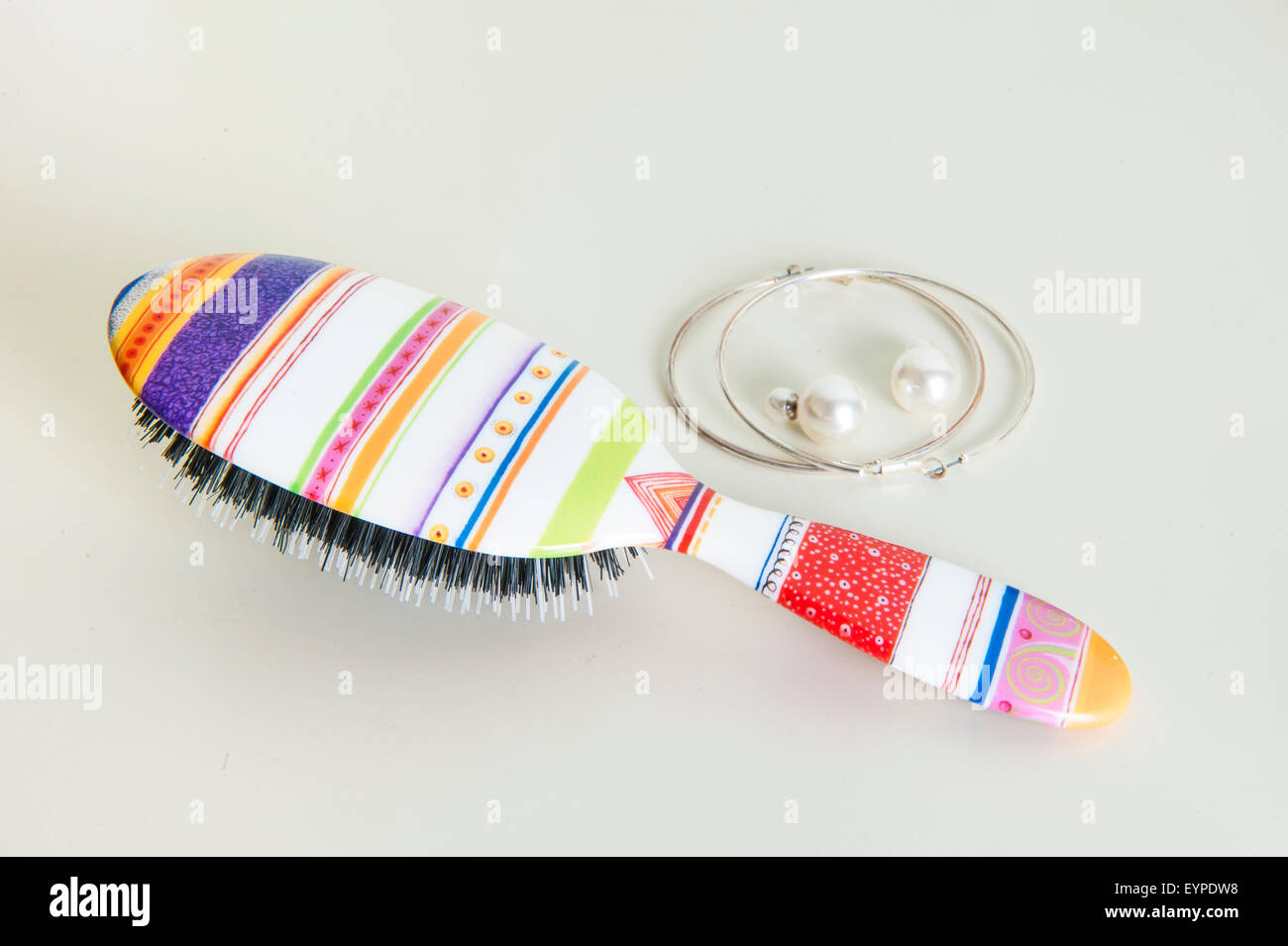 Studio di immagini di una spazzola per capelli Foto Stock