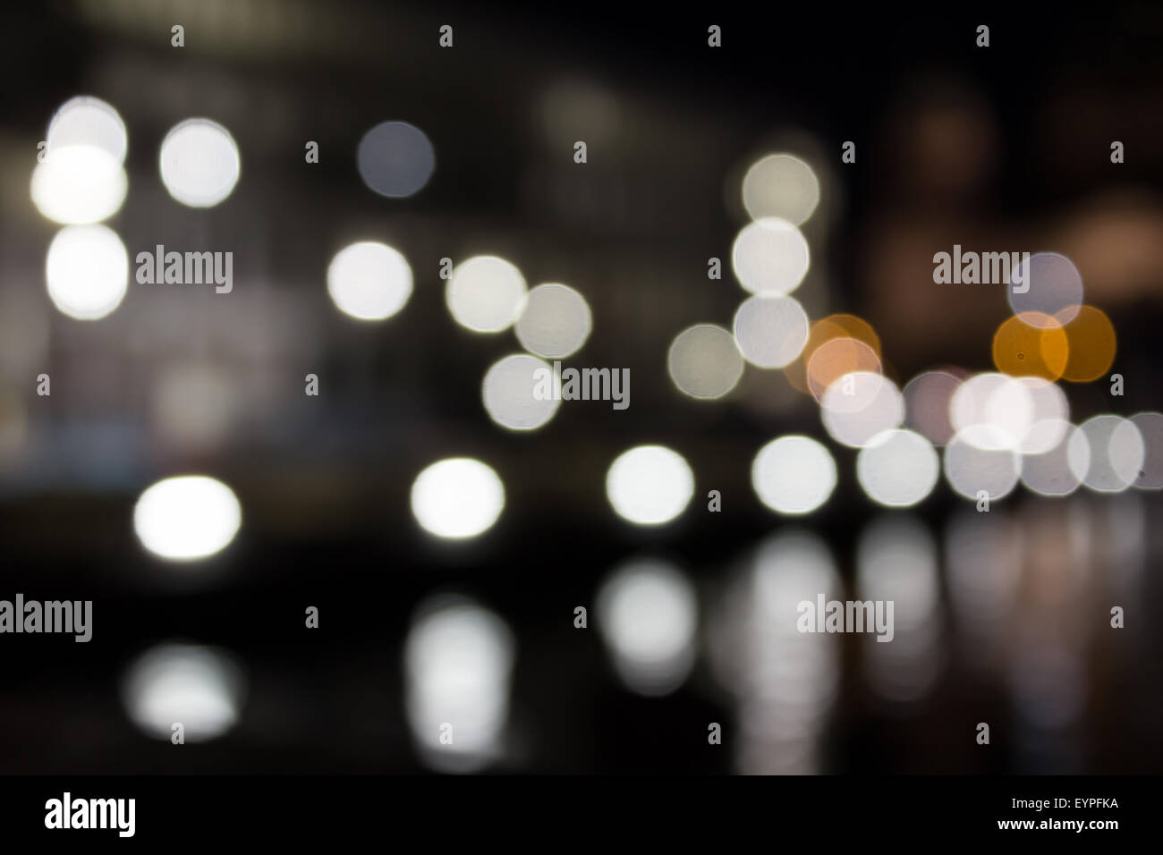 Luci della città di notte : bokeh/ blur Foto Stock