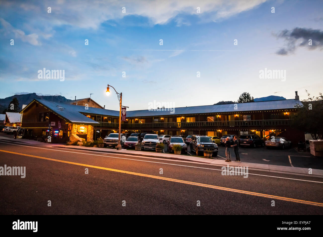 Il lago di giugno Motel in giugno il lago di California Foto Stock