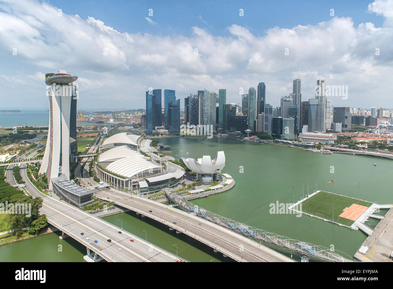 Singapore città nel distretto finanziario area Foto Stock