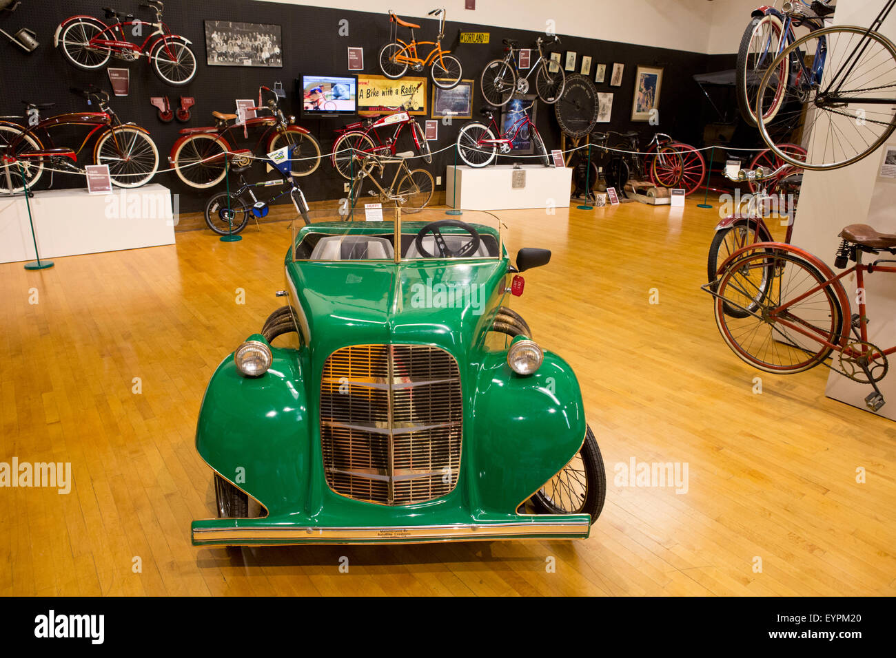 Il pedale auto presso il Museo della Bicicletta di America nel nuovo Bremen, Ohio/ Foto Stock