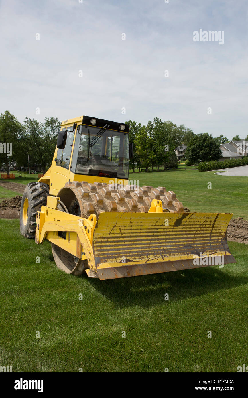 Suolo compacter attrezzature da costruzione Foto Stock