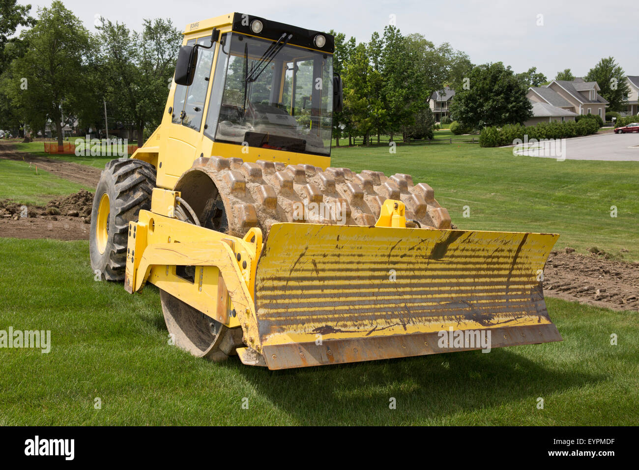 Suolo compacter attrezzature da costruzione Foto Stock
