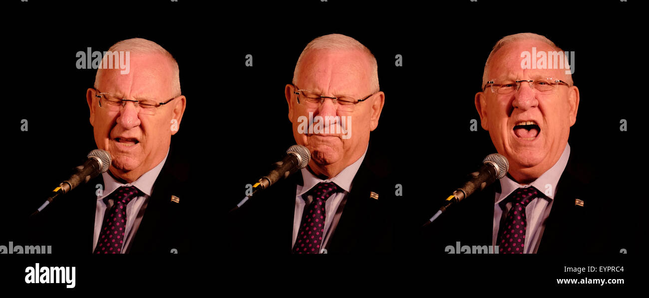 Presidente israeliano Reuven Rivlin Israele Foto Stock