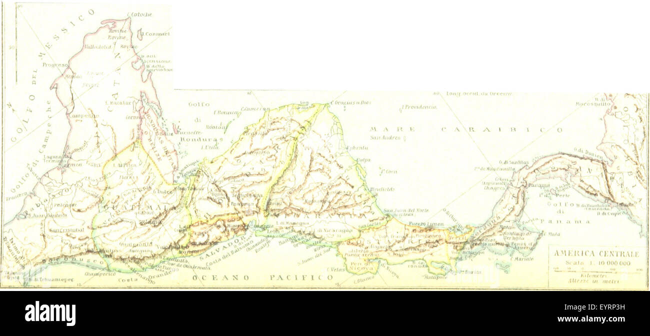 Un'immagine estratta da "la Terra, trattato popolare", con una mappa del libro che discute argomenti popolari relativi alla terra e alla geografia. Foto Stock