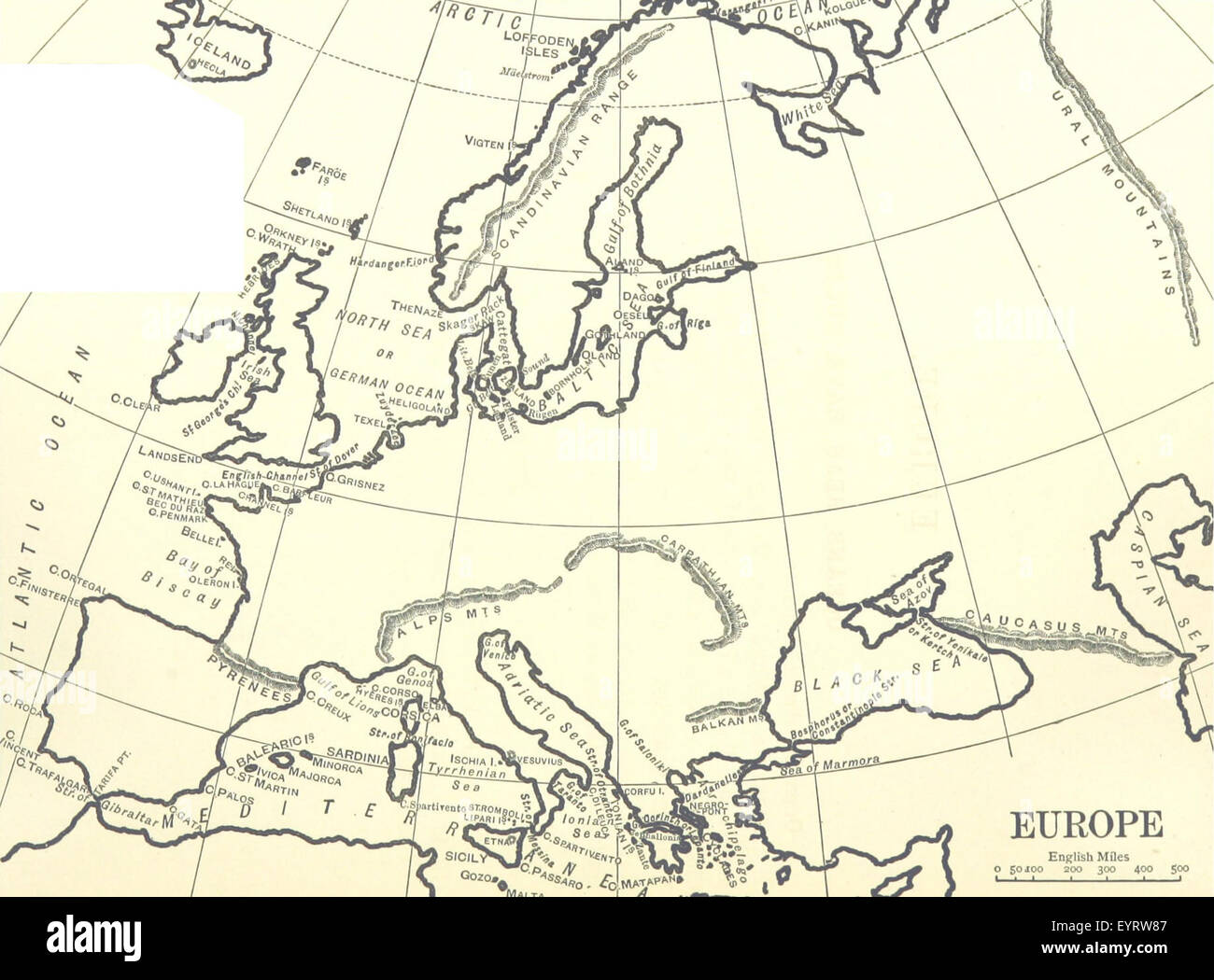 Immagine presa da pagina 16 del '[i contorni dell'area geografica per l'uso di media inferiore e forme di scuole e di candidati per l'esercito esami preliminari ... Con numerose mappe.]' immagine presa da pagina 16 del '[contorni della geografia per Foto Stock