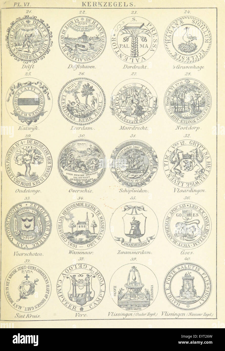 Questa immagine tratta da pagina 249 di "Op uw stoel door uw Land" raffigura un resoconto dettagliato dei luoghi e dei nomi dei luoghi olandesi, arricchito con mappe e illustrazioni di sigilli, che offre approfondimenti sul paesaggio culturale e geografico dei Paesi Bassi. Foto Stock