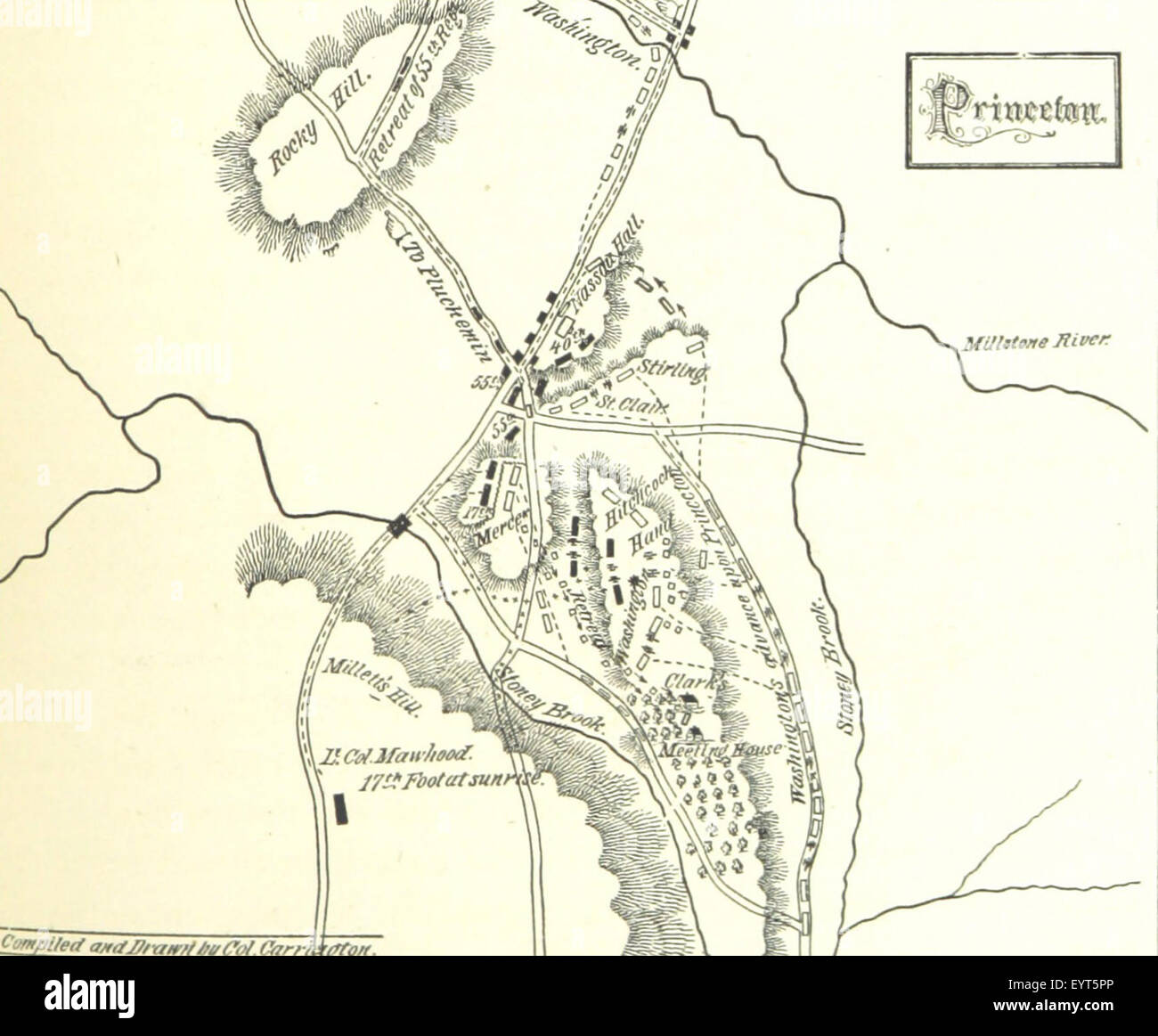 Una mappa estratta da Flickr ID 11120651143, mostrata a pagina 315 di "[Battles of the American", raffigurante siti di battaglia chiave o località geografiche nella storia militare americana. Foto Stock
