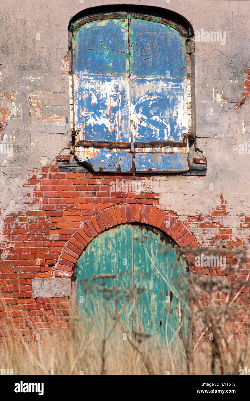 Un vecchio magazzino Derbyshire,UK. Foto Stock
