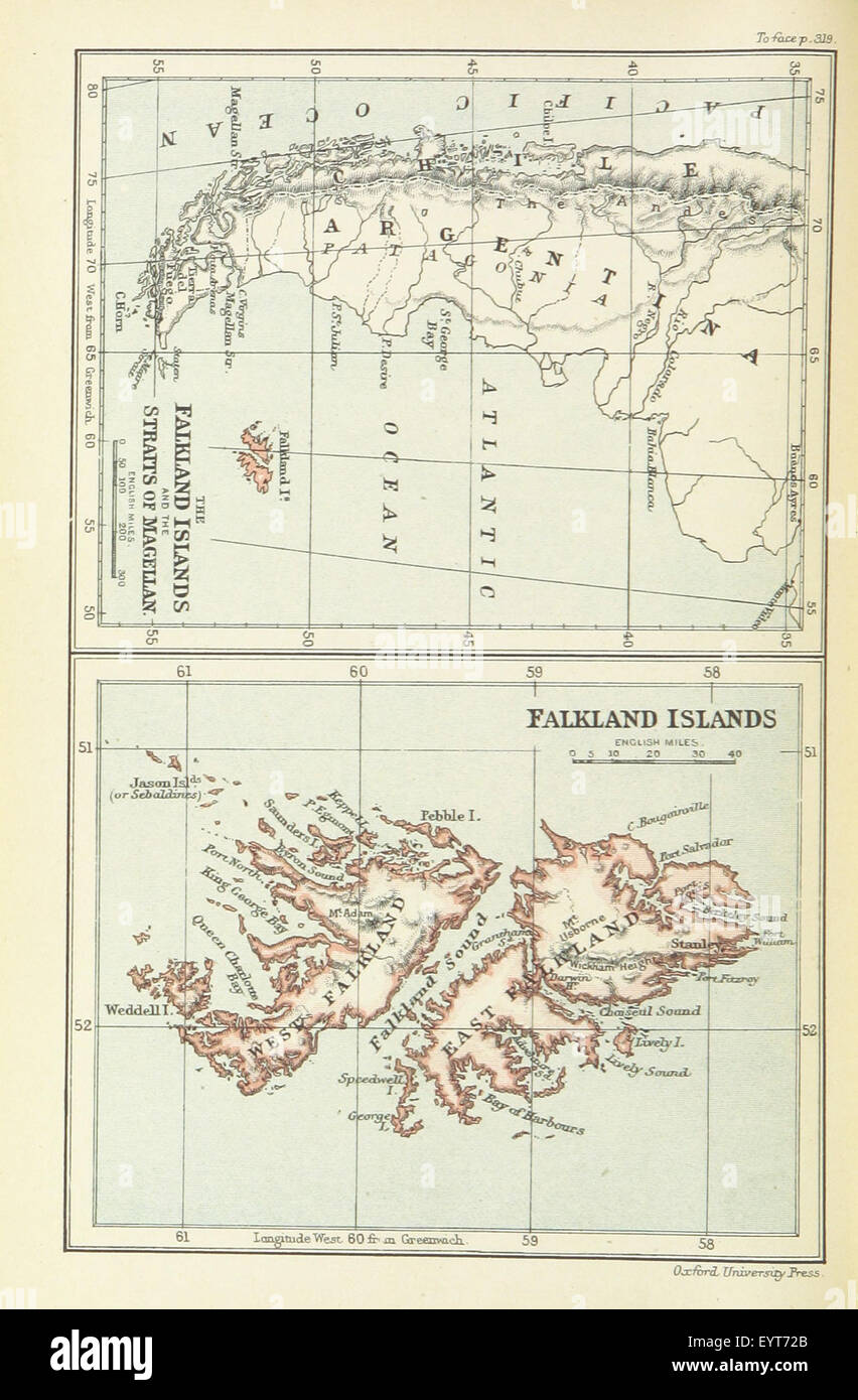 Un'immagine tratta da "A Historical Geography of the British Colonies", raffigurante la diffusione geografica e lo sviluppo dell'Impero britannico in varie colonie. Foto Stock